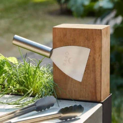 Brasero Plancha Island Corten PRO 100 Bois De Teck + Housse - Ofyr -Outdoorchef Promos Boutique ofyr island pro 100 teck 2020000022121 6