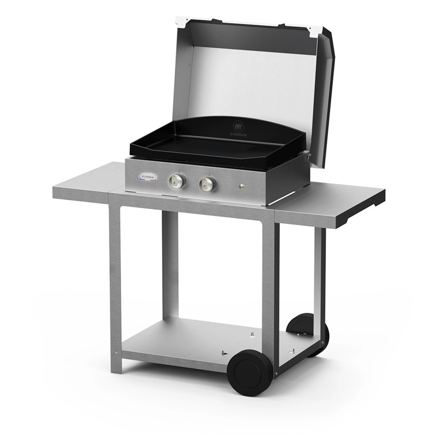Combo Plancha Gaz Pure Grill 260 Édition Inox (chariot + Capot) - Le Marquier 1 Combo Plancha Gaz Pure Grill 260 Édition Inox (chariot + Capot) - Le Marquier